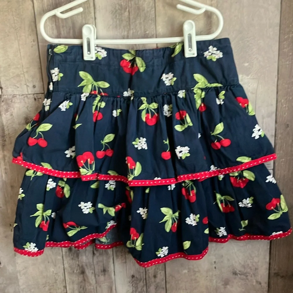 Gymboree Navy Skirt with Cherry Print - Picture 3 of 3